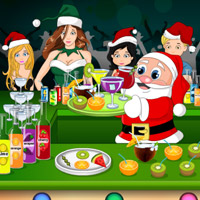 Free online html5 games - Santa Cocktail Shop game 