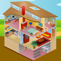 Free online html5 games - Cutaway House Escape-6 game 