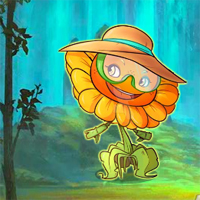 Free online html5 games - Emoji Sunflower Forest Escape game 