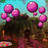 Free online html5 games - Fantasy Candy Forest Escape game 