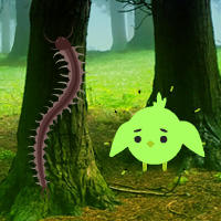 Free online html5 games - Giant Centipedes Forest Escape game 