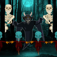 Free online html5 games - Halloween Haunted Forest Escape game - Games2rule