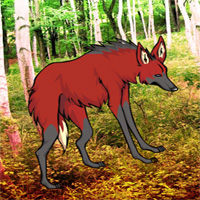 Free online html5 games - Red Wolf Forest Escape game 