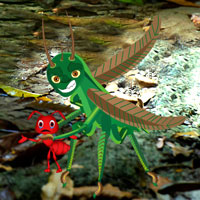 Free online html5 games - Rescue Ant from Grasshopper game 