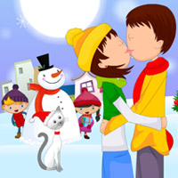 Free online html5 games - Christmas Love Kissing game 