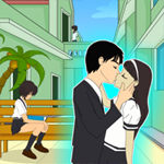 Free online html5 games - High School Teen Kiss game 