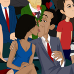 Free online html5 games - Obama Kiss Cam game 