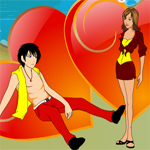 Free online html5 games - Seashore Kissing game - Games2rule 