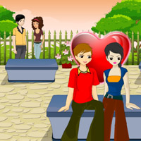 Free online html5 games - Square Park Kissing game 