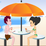 Free online html5 games - Vanessa Beach Kiss game 