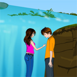 Free online html5 games - Waterfalls Kiss game 