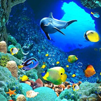 Free online html5 games - Escape From Ocean Mural House HTML5 game 