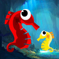 Free online html5 games - Rescue The Seahorse Baby game - Games2rule 