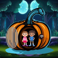 Free online html5 games - Siblings Escape Pumpkin Cage game 