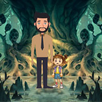 Free online html5 games - Spooky Land Family Escape game 