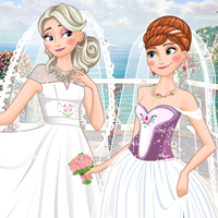 Free online html5 games - Frozen Sisters Double Wedding game 
