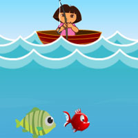 Free online html5 games - Dora Fun Fishing game 