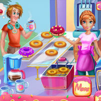 Free online html5 games - Annie Cooking Donuts Click4Games game 