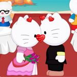 Free online html5 games - Hello Kitty Wedding Kissing game 