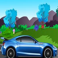 Free online html5 games - Blue Car Escape game 