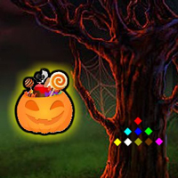 Free online html5 games - Halloween Candy Forest Escape game 