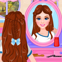 Free online html5 games - Princess Half Up Hairstyles game 