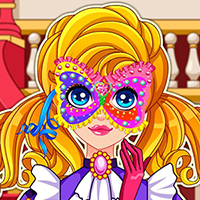 Free online html5 games - Princess prom beauty mask game 