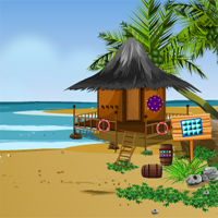 Free online html5 games - KnfGames Beach House Resuce Little Girl game 
