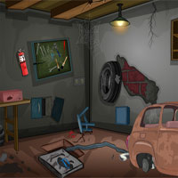 Free online html5 games - Ena The True Criminal Car Garage Escape game 