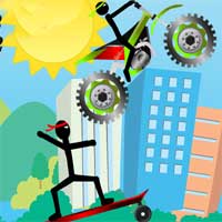 Free online html5 games - Stickman Skateboard-Bike Challenge game 