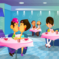 Free online html5 games - Coffee Shop Kissing game 
