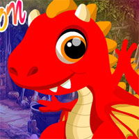 Free online html5 games - Red Fire Dragon Escape game 