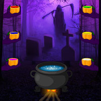 Free online html5 games - Wowescape Halloween Gothic Forest Escape game 