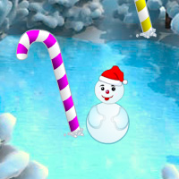 Free online html5 games - Christmas Candy Cane Forest Escape game 