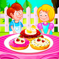 Free online html5 games - Fluffy Cake Doughnuts game 