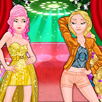 Free online html5 games - Rapunzel VS Cinderella Model Rivals game 