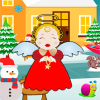 Free online html5 games - Avm Cute Snow Angel Escape game 