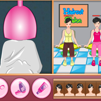 Free online html5 games - Trendy Haircut game 