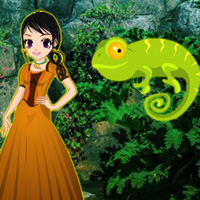 Free online html5 games - Rescue Girl from Chameleon Forest game 