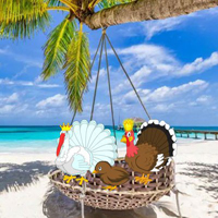 Free online html5 games - Turkey Family Escape From Beach game 