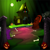 Free online html5 games - MirchiGames Find Spooky Treasure Pumpkin House game 