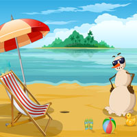 Free online html5 games - Escape From The Summer Beach game 