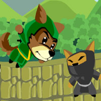 Free online html5 games - Ninja Dog Quest game 