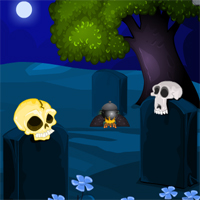 Free online html5 games - MirchiGames Moonlight Skull Forest Escape game 