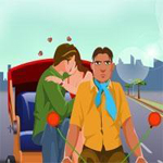 Free online html5 games - Kissing Rikshaw game 