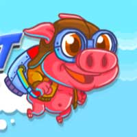Free online html5 games - Rocket Pig Kiz10 game 