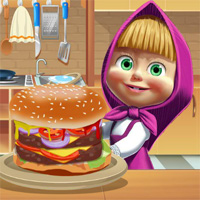 Free online html5 games - Masha Cooking Big Burger CookingGames game 