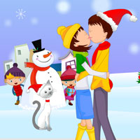 Free online html5 games - Kiss Me at Christmas game 