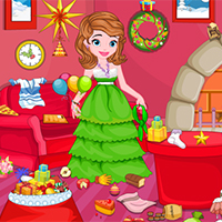 Free online html5 games - Princess Sofia Christmas Clean Up game 