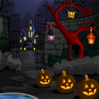 Free online html5 games - MirchiGames Find Spooky Treasure Witch Relief game 